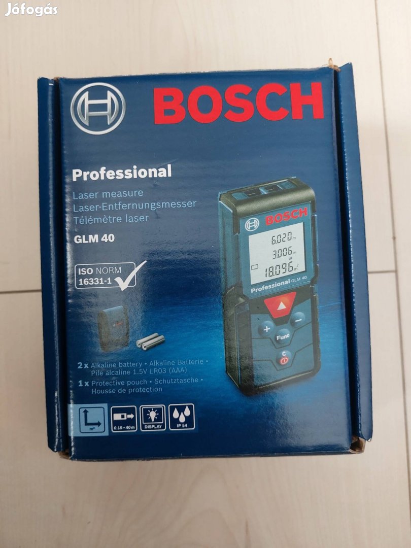 Bosch GLM-40 lézeres távolságmérő,  garanciális 