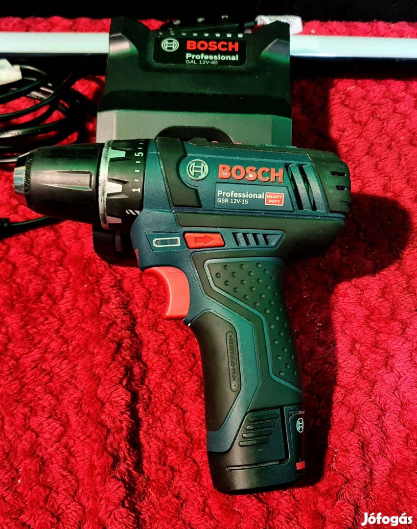 Bosch GSR 12V-15 FC ,Akkumulátoros fúró-csavarozó, 1db akkumulátorral,