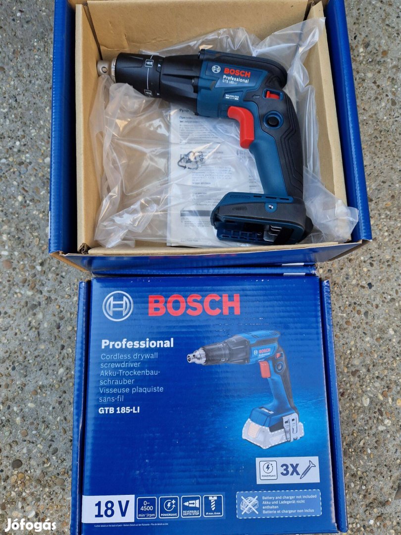 Bosch GTB 185-LI (Solo) Csavarbehajtó Li-Ion, 32Nm, brushless új