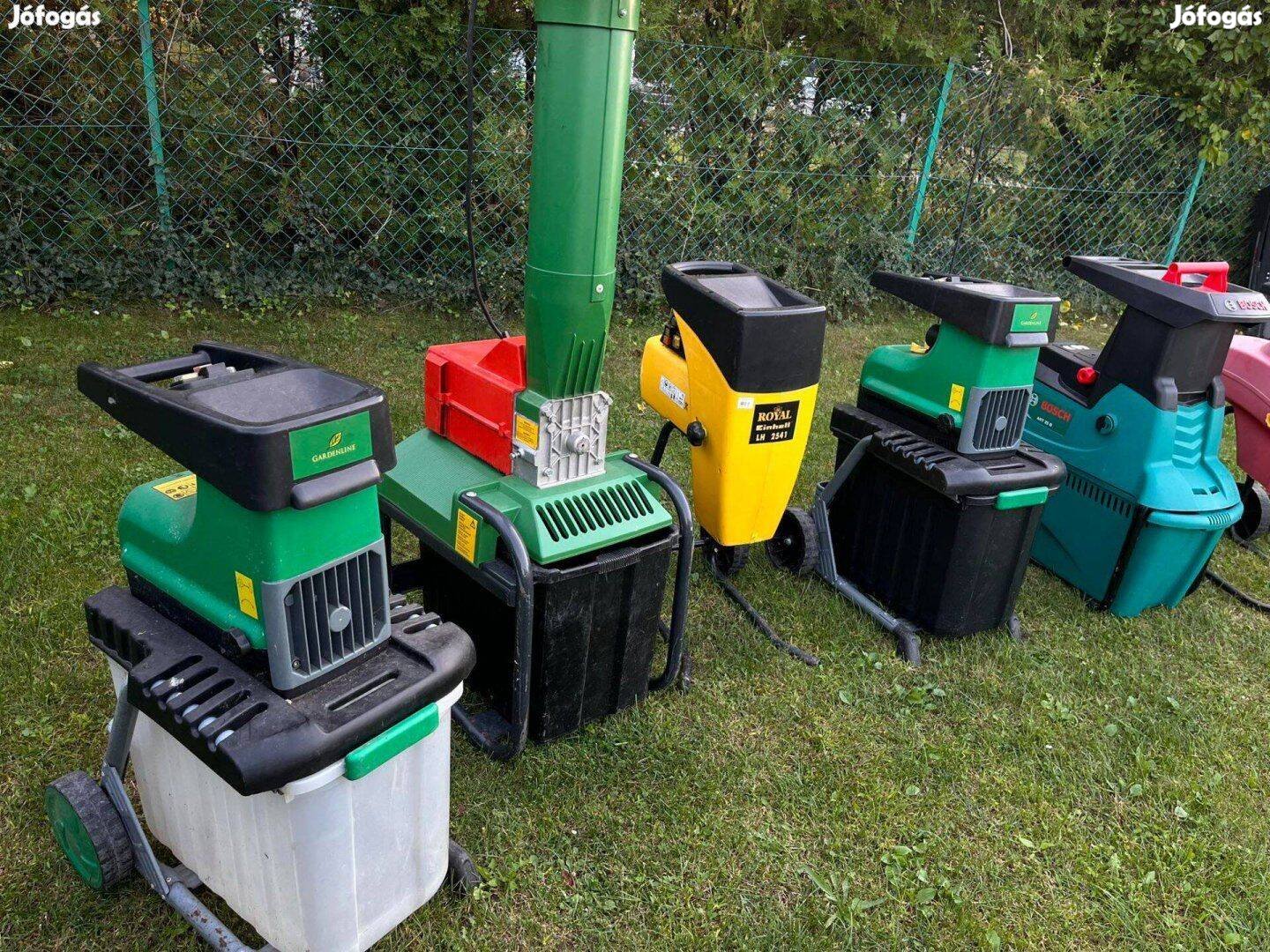 Bosch Gardena Einhell hengerkéses ágdaráló gallyzúzó