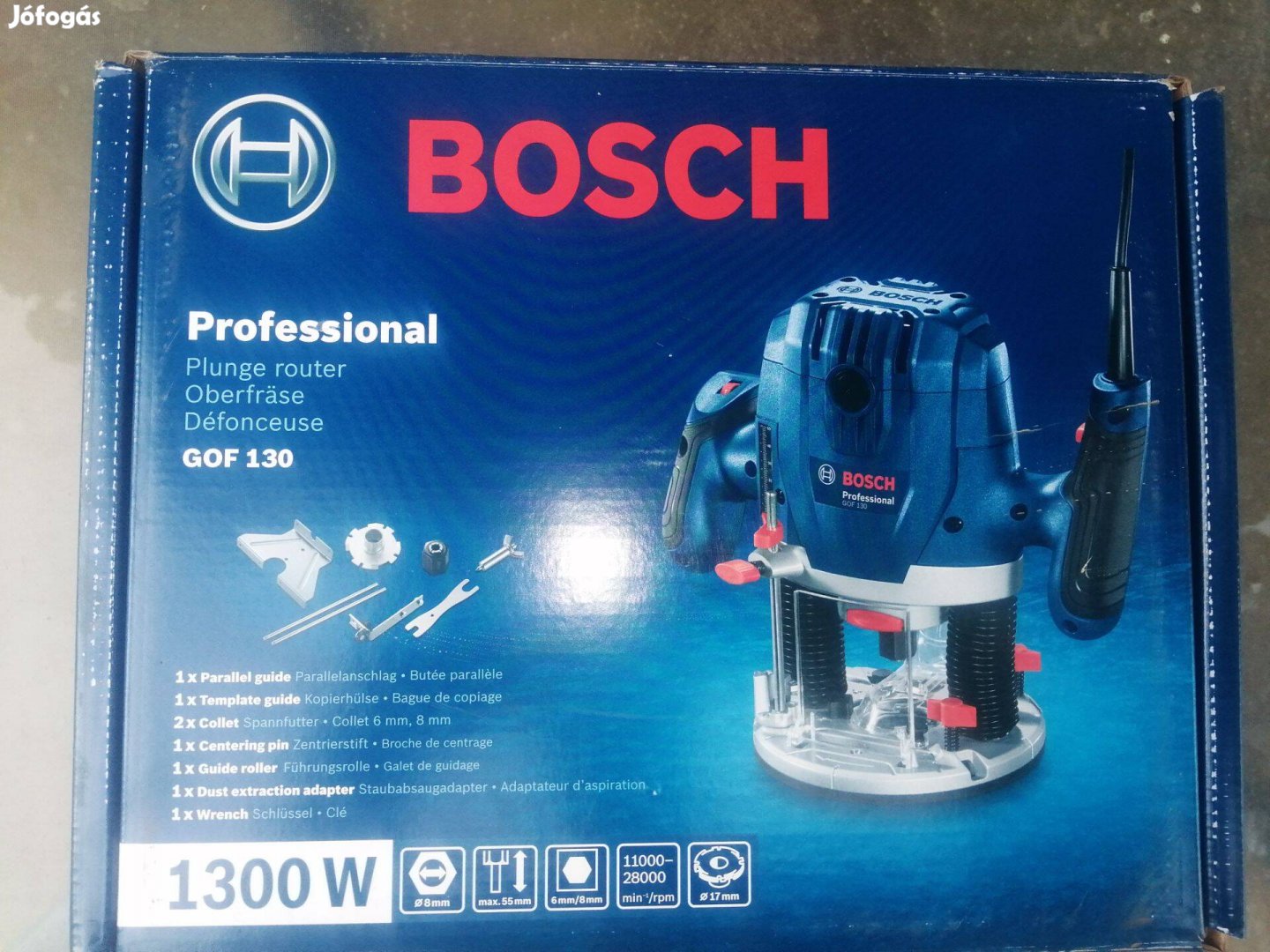 Bosch Gof 130 marógép, felsőmaró