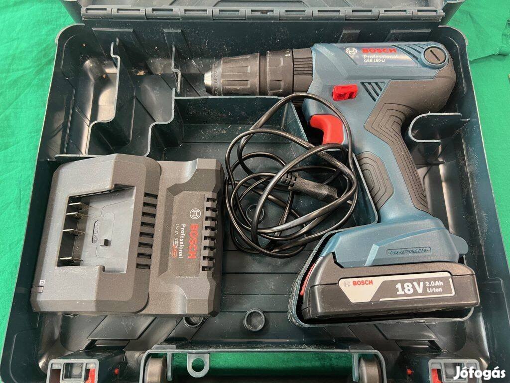 Bosch Gsb 180-LI akkumulátoros behajtó + koffer