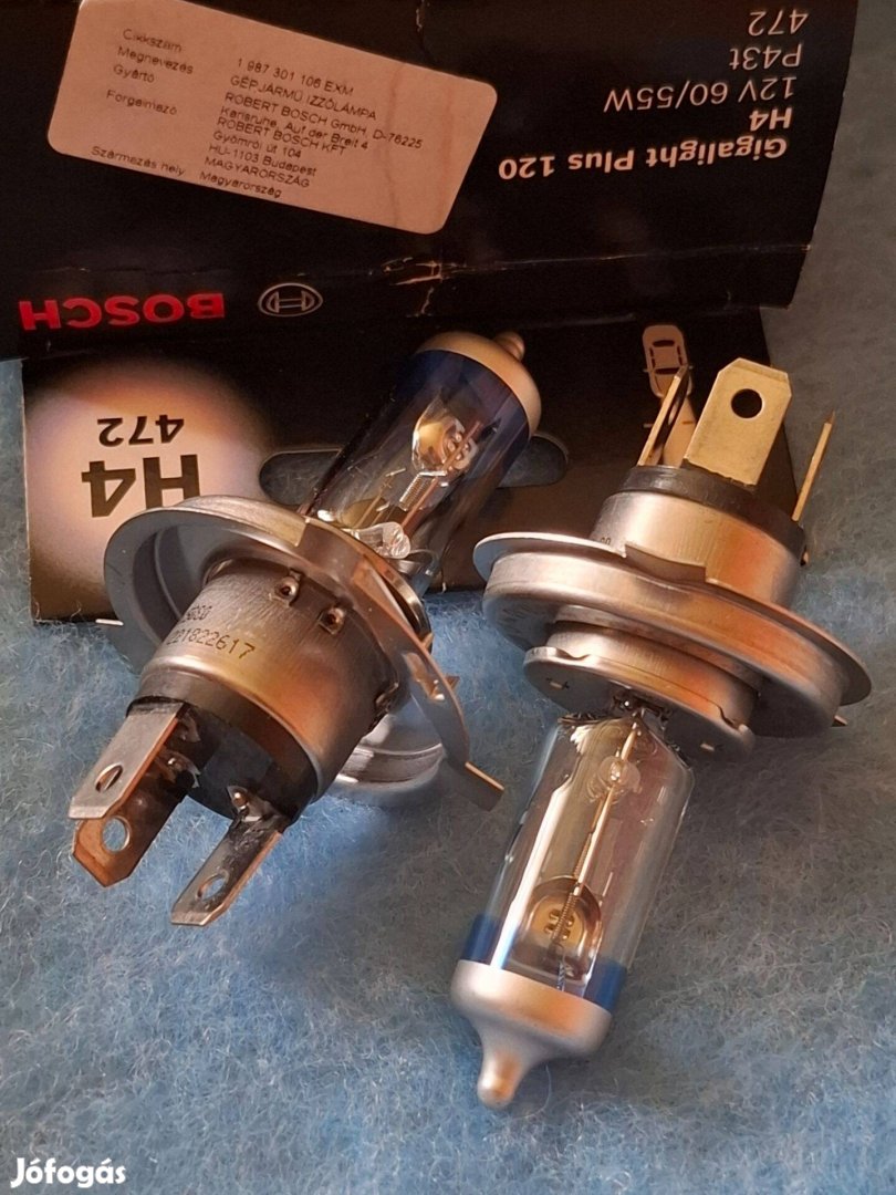 Bosch H4 Gigalight Plus 120 halogén izzó