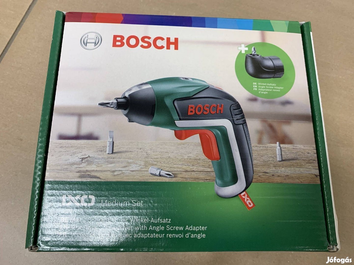 Bosch Ixo akkus csavarozó + kanyarfej, új fúró