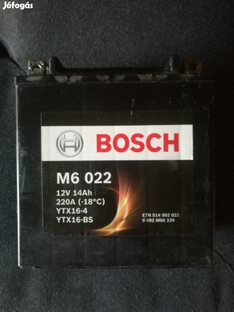Bosch M6 022 12V14A 220Ah motor robogó akkumlátor eladó