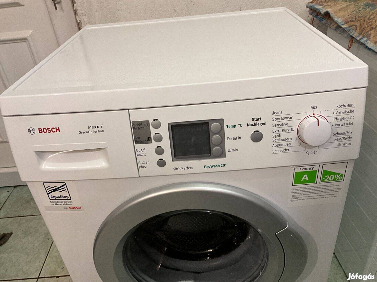 Bosch Maxx7 előltöltős mosógép eladó A+ 7 kg 1400 centrifuga