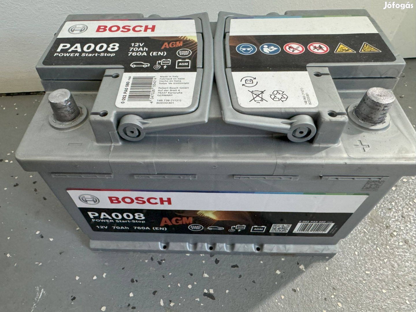 Bosch PA008 70Ah AGM autó akkumulátor Eladó