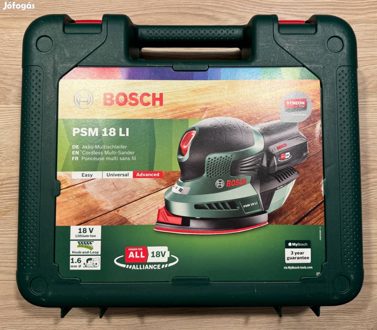 Bosch PSM 18 LI csiszológép doboz