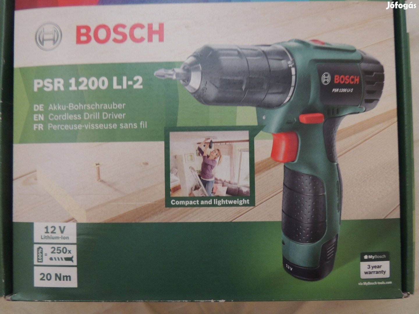 Bosch PSR 1200 LI-2 Akkumulátoros Furógép Új