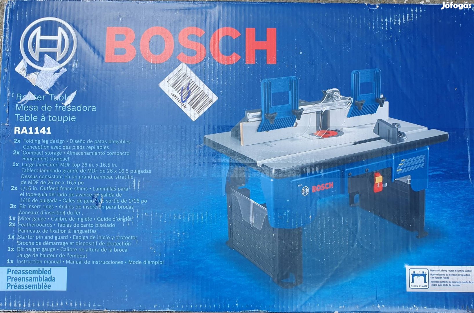 Bosch RA1141 hordozható asztali maróasztal