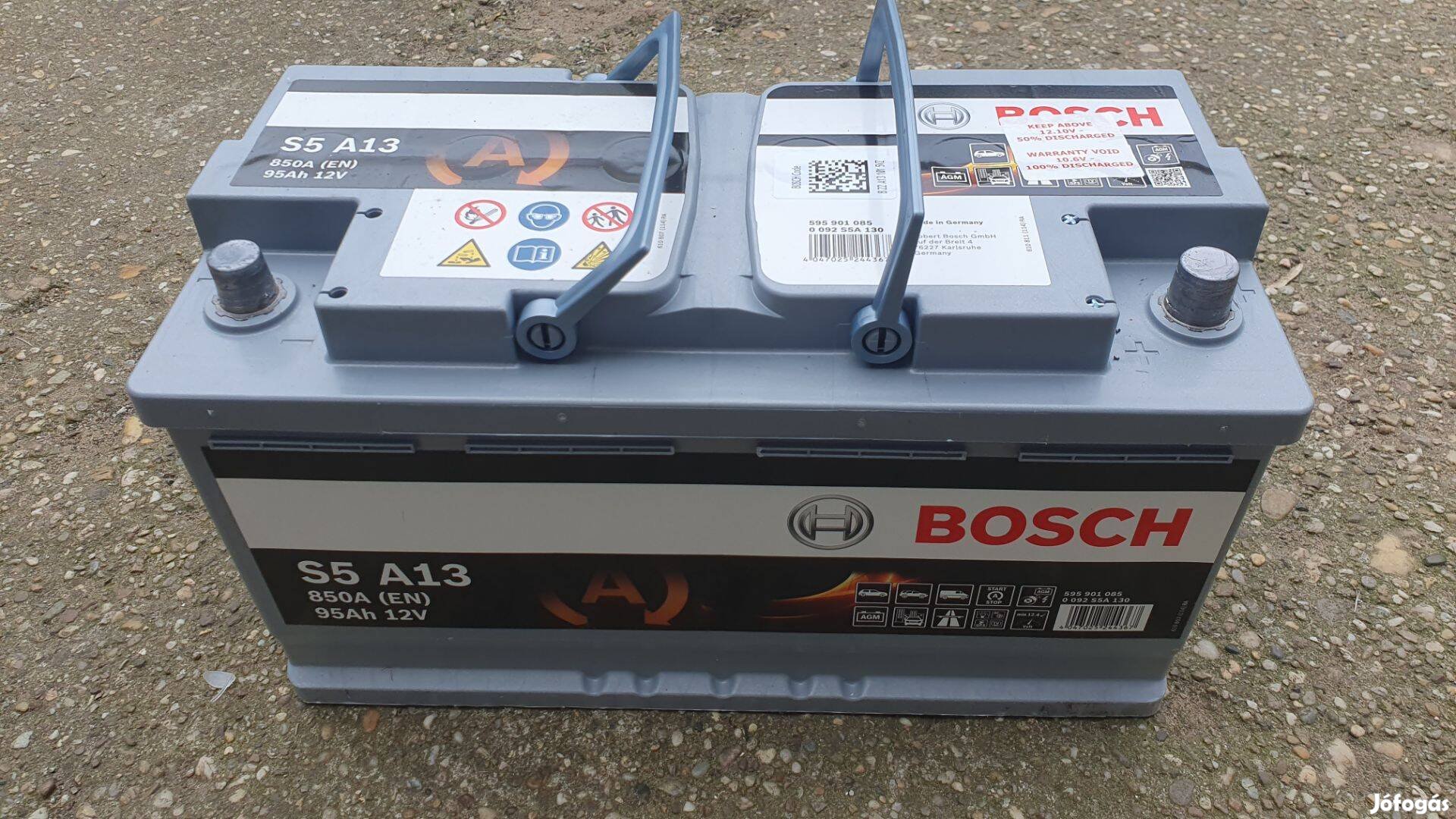 Bosch S5 A13 95Ah 850A akkumulátor Újszerű állapotban