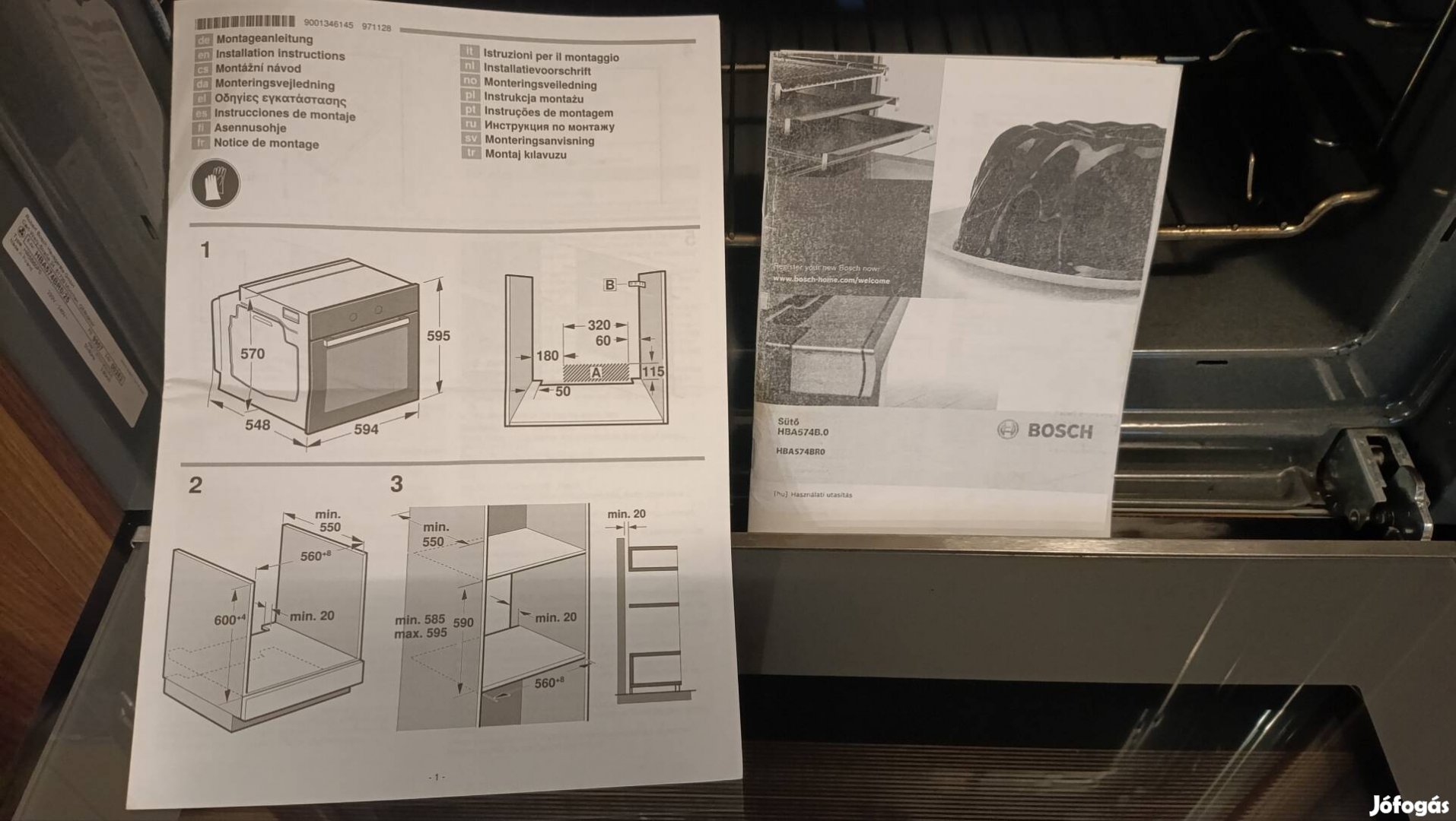 Bosch Series 4 beépíthető sütő pirolitikus tisztítás