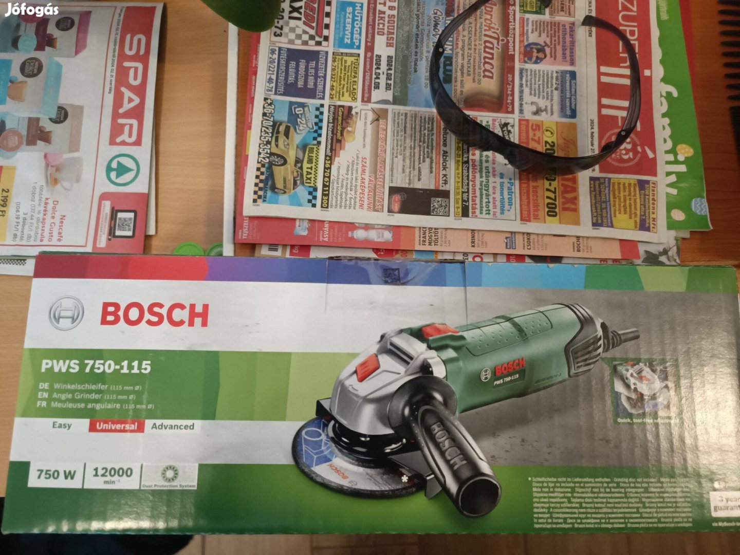 Bosch Új sarokcsiszoló eladó. Bontatlan. Pws 750-115