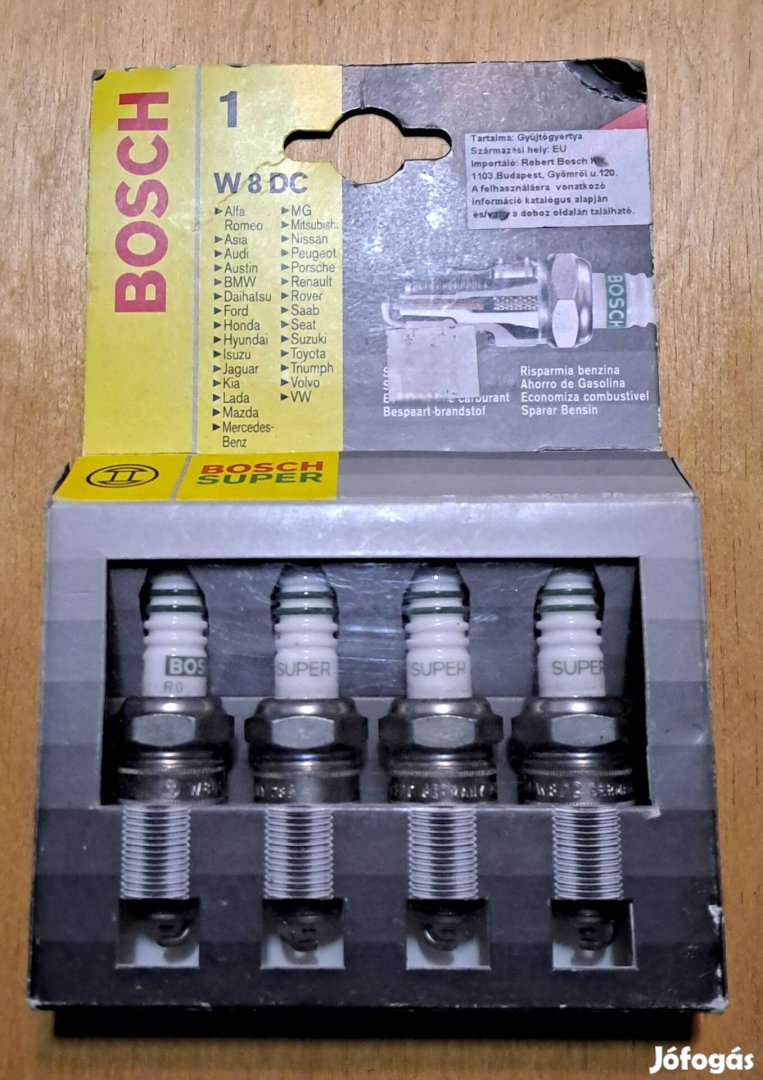 Bosch W8DC gyújtógyertya W 8 DC gyújtó gyertya 4db Új