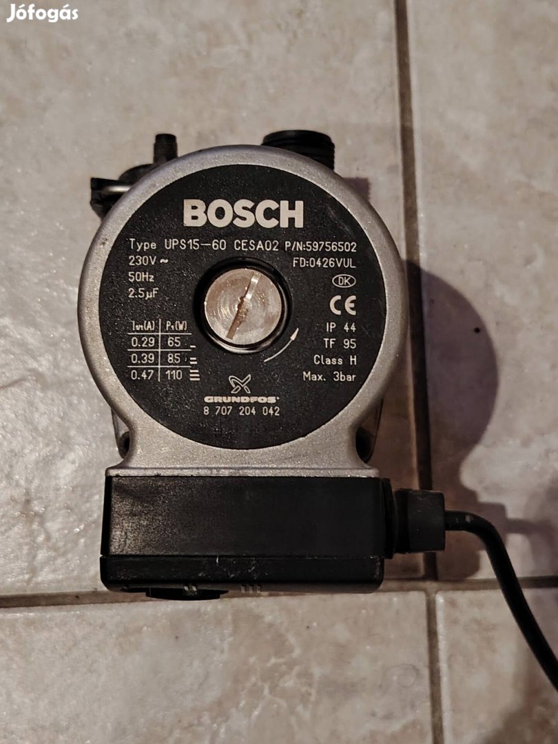 Bosch, Junkers keringető szivattyú.