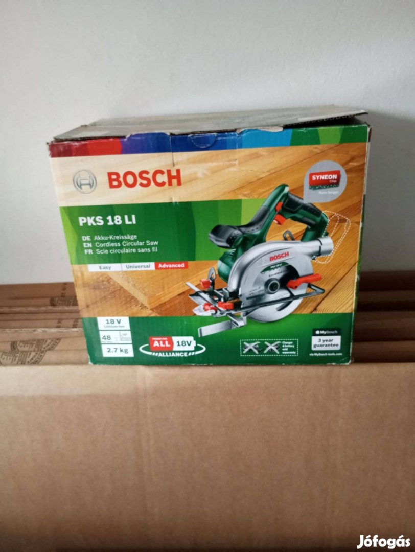 Bosch akkumulátoros kézi körfűrész! (Új)