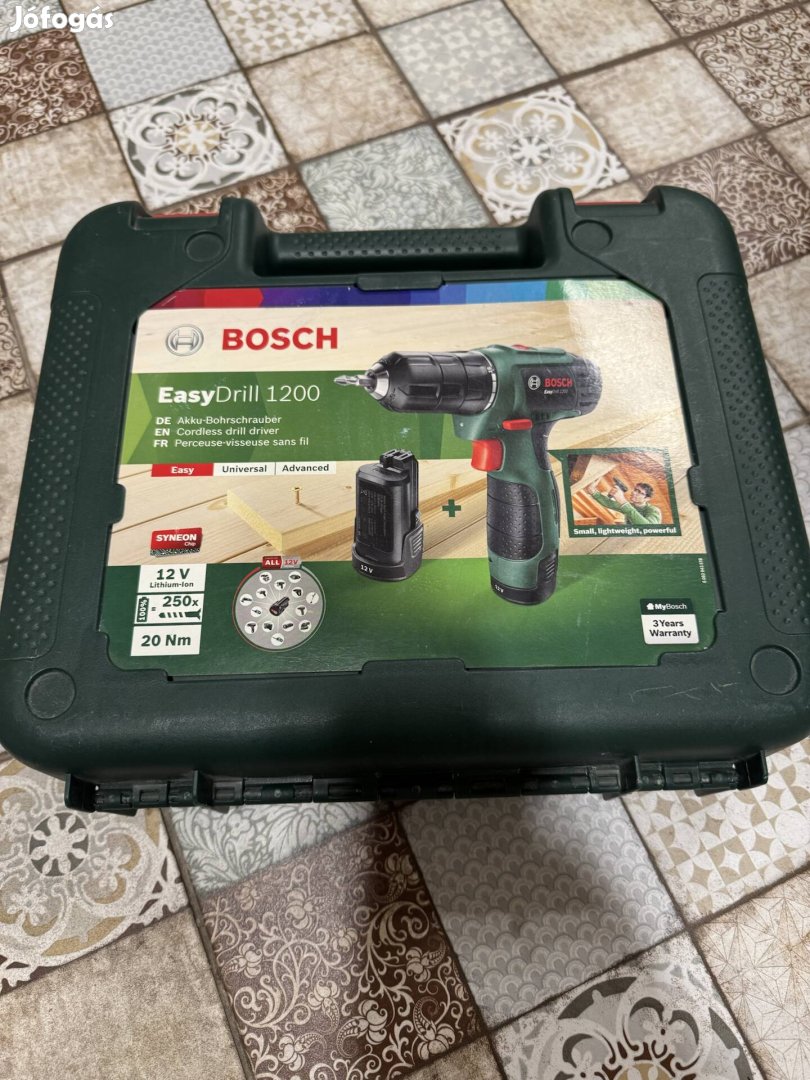 Bosch easy drill 1200 2db akkumulátor + töltő