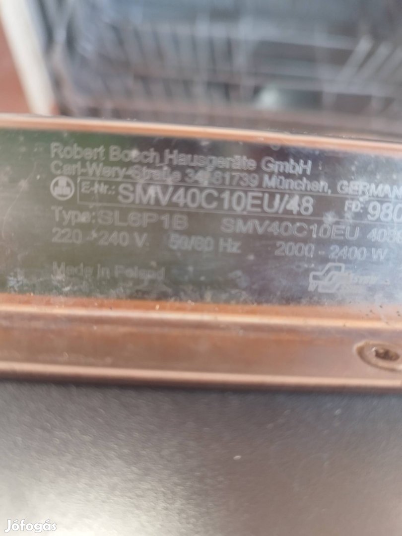 Bosch mosogatógép alkatrésznek