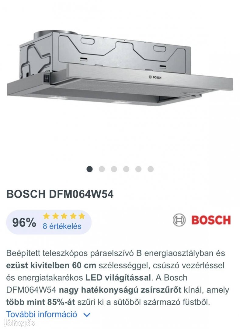 Bosch páraelszívó ezüst új 