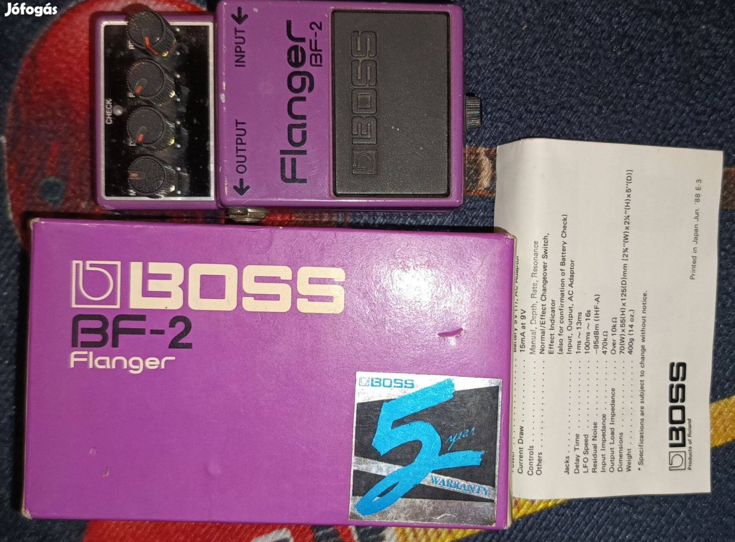 Boss BF - 2 flanger gitár basszusgitár pedál Mij