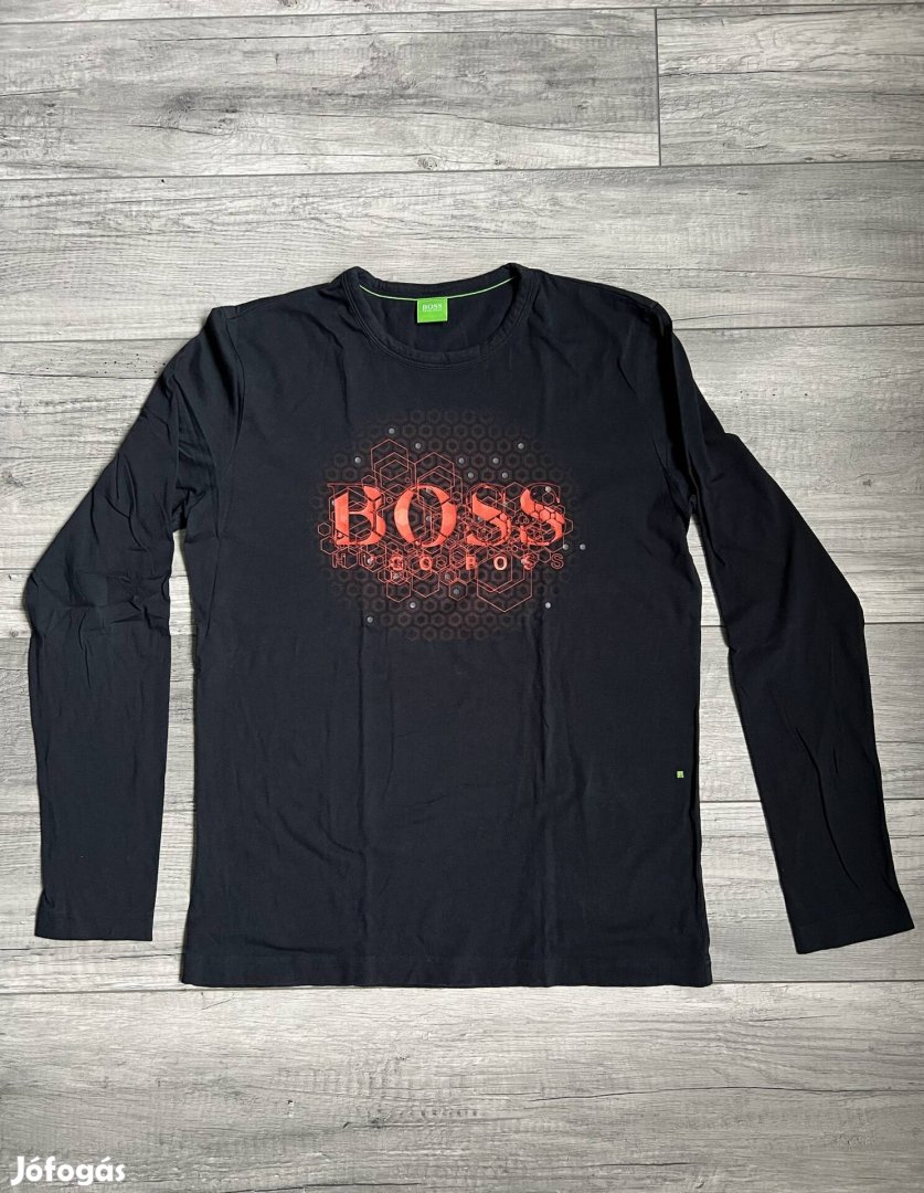 Boss sötétkék hosszú ujjú póló