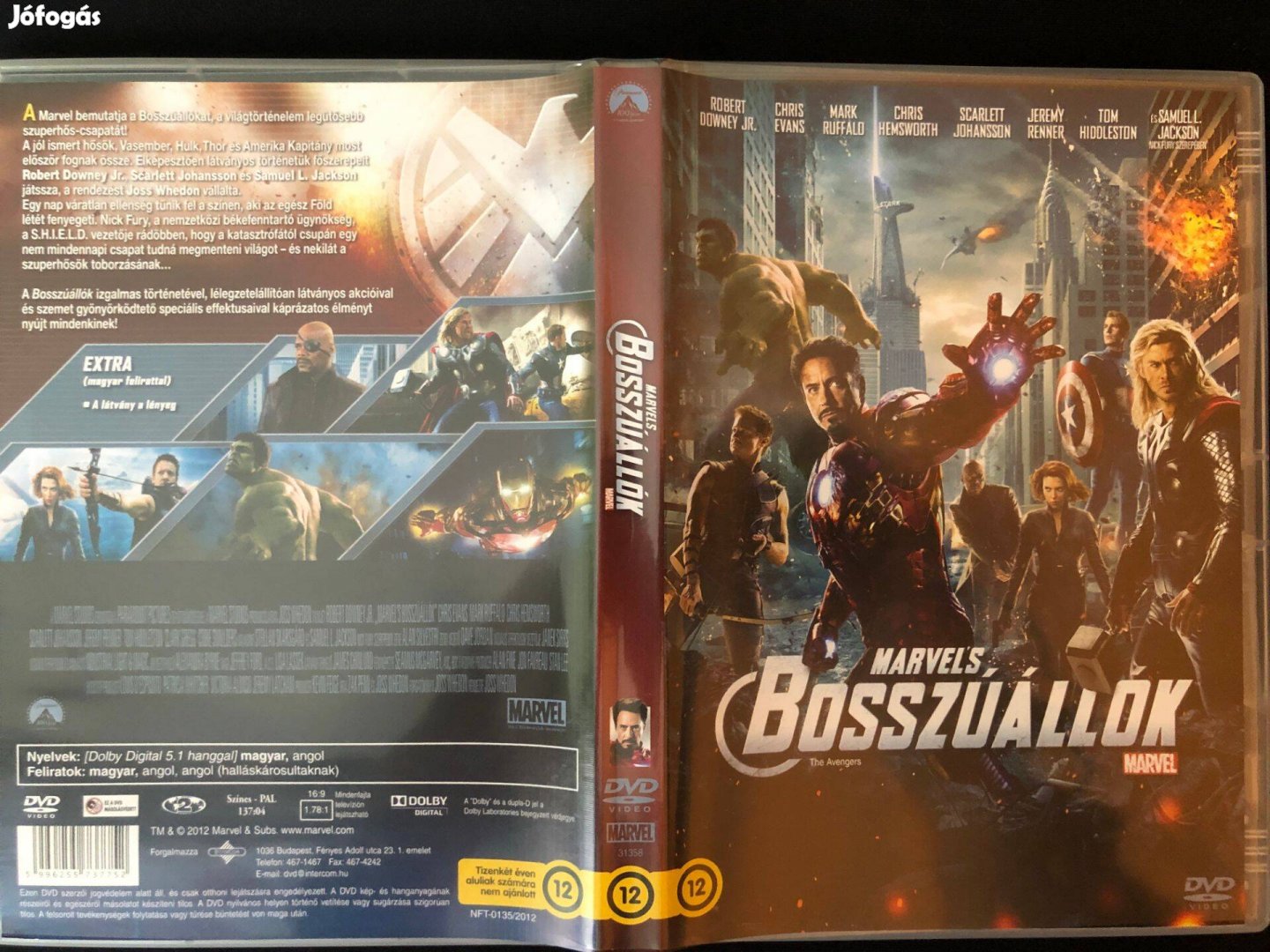 Bosszúállók DVD Marvels (karcmentes, Robert Downey Jr.)