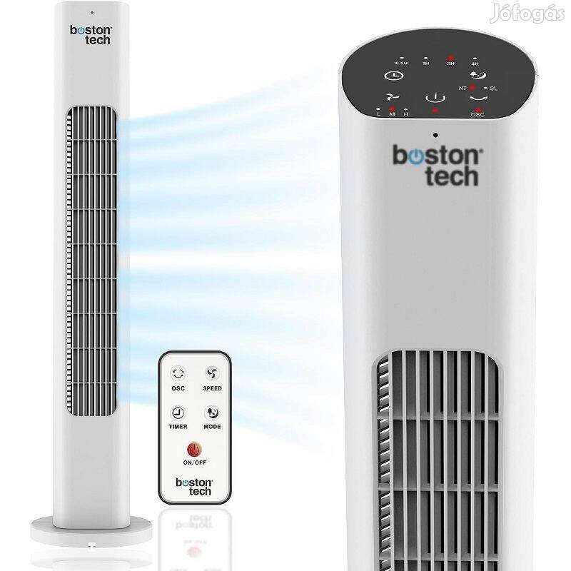 Boston Tech Boreas toronyventilátor, távirányítóval, 50W, 81cm, 230V