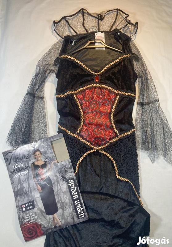 Boszorkány jelmez, halloween jelmez, felnőtt jelmez M256