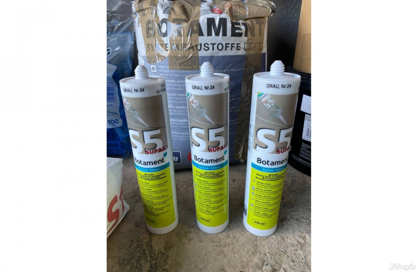 Botament S5 Supax szilikon Nr. 24 szürke szín, 3 bontatlan