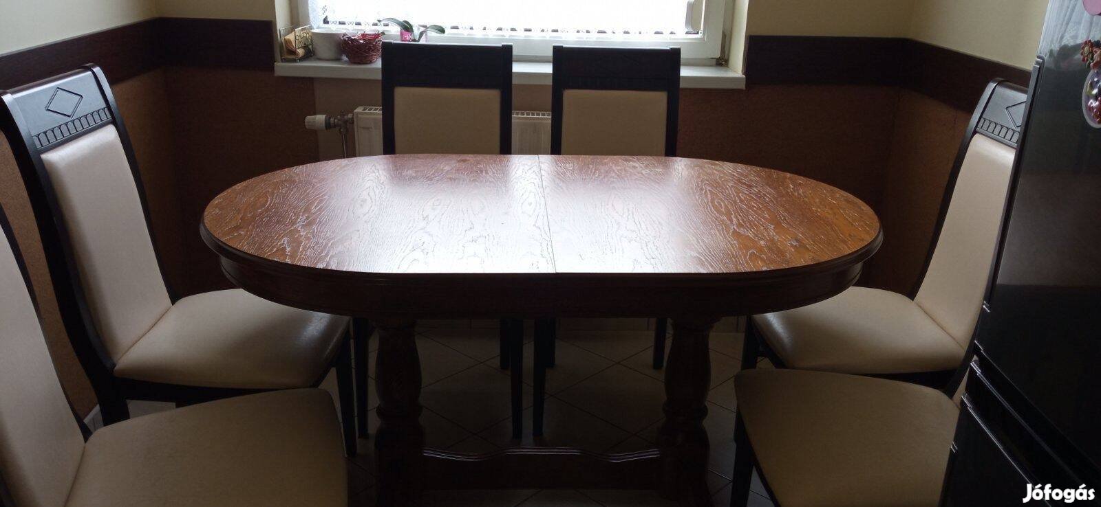 Bővíthető étkező asztal +6db szék eladó Nyíregyháza