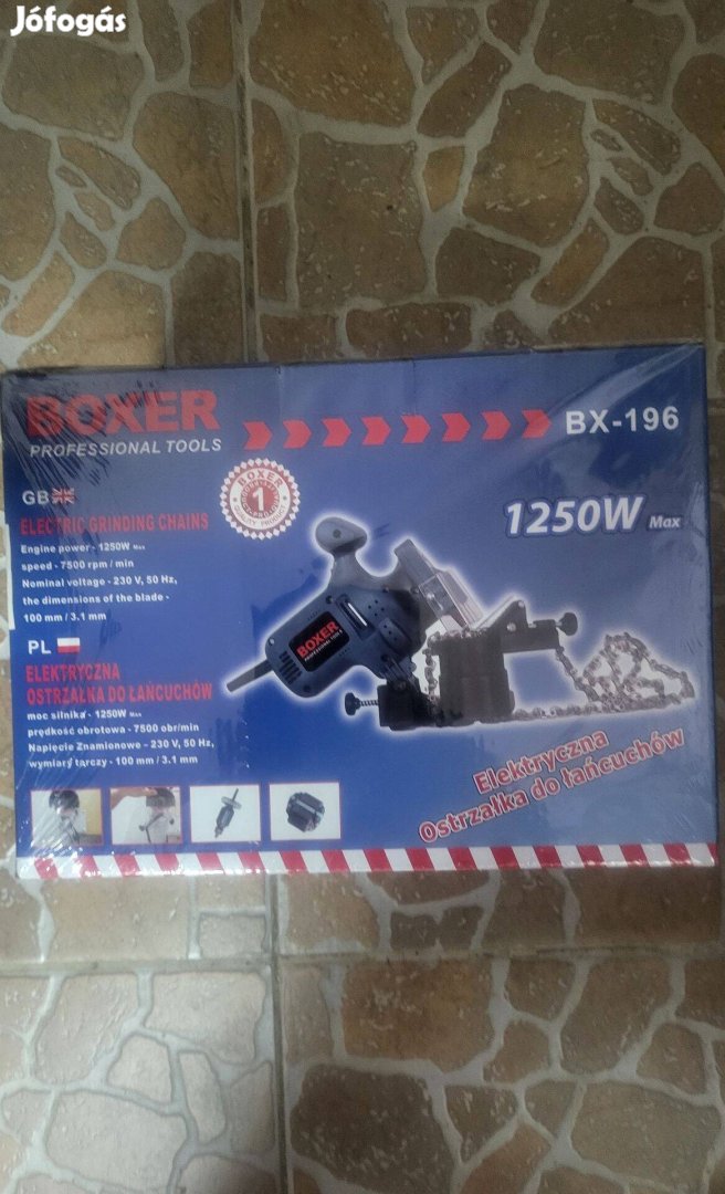 Boxer elektromos láncfűrész láncélező 1250W