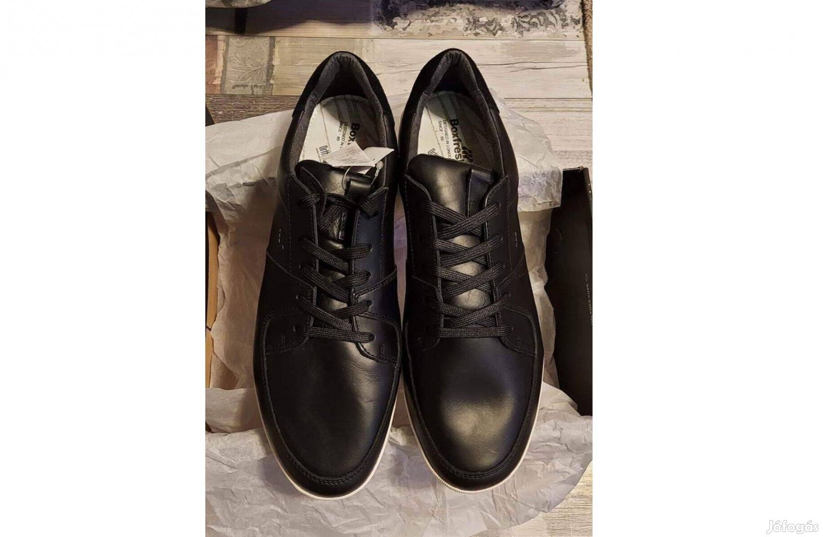 Boxfresh EUR 46-os bőr fekete férficipő