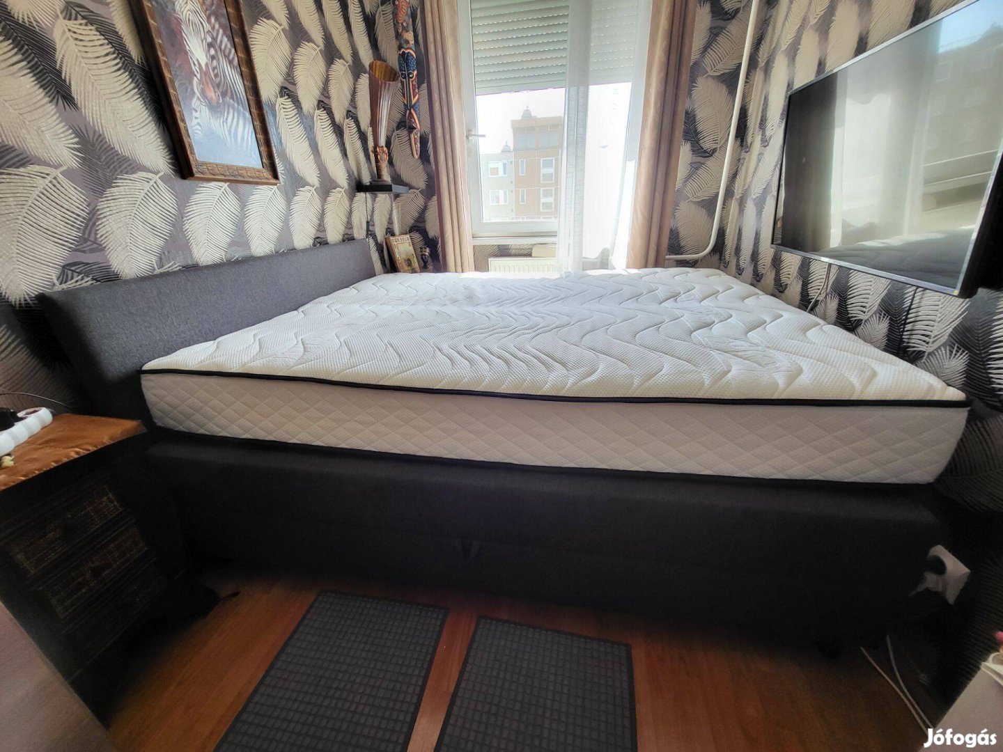 Boxing ágy, 160x200(dupla nagy ágyneműtartós)és Luxus matrac 7zónás