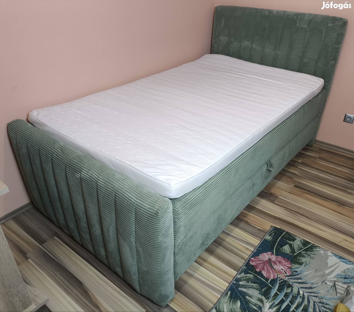 Boxspring ágy olívazöld