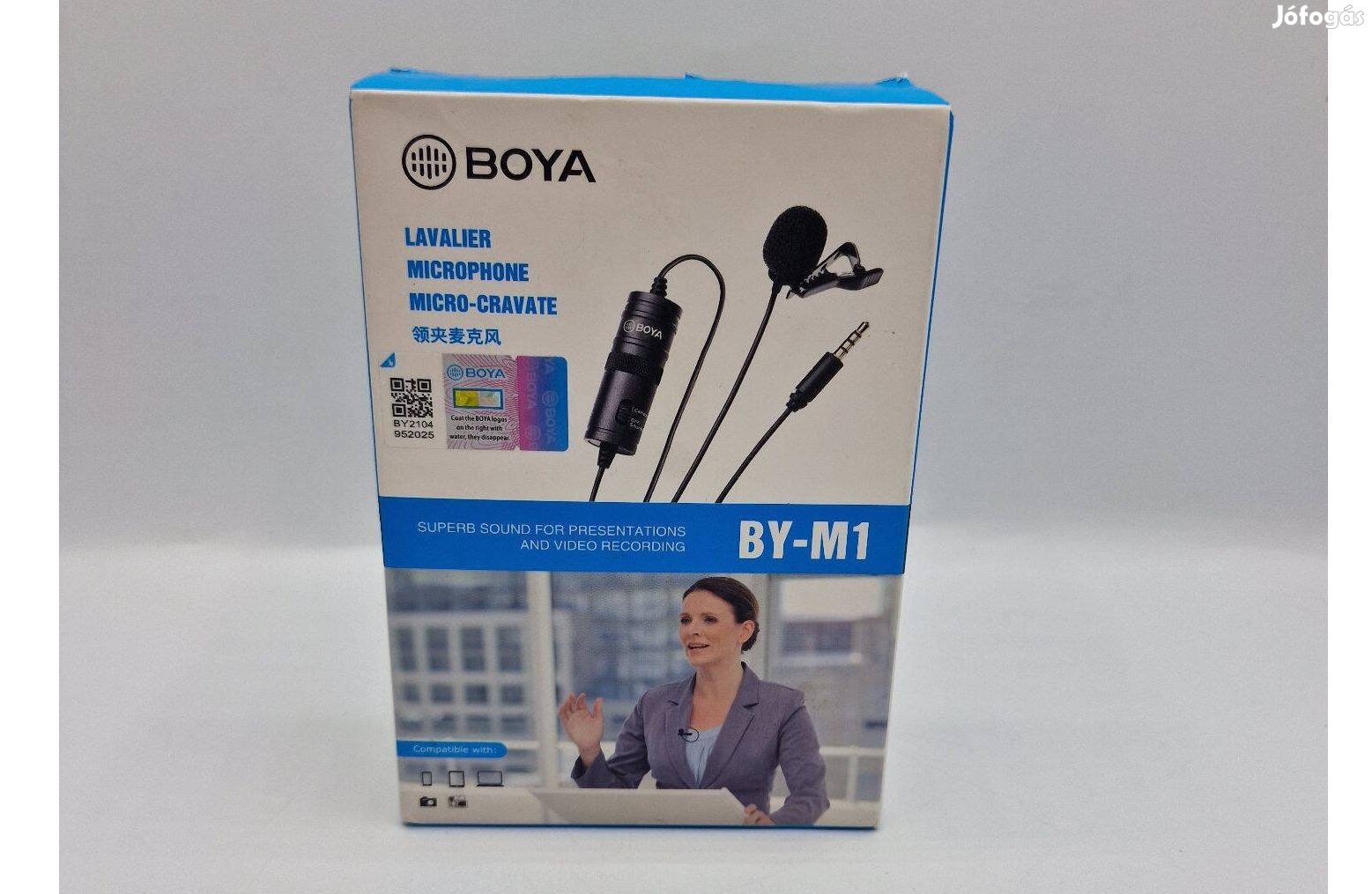 Boya BY-M1 Univerzális Lavalier mikrofon, 6m, használt