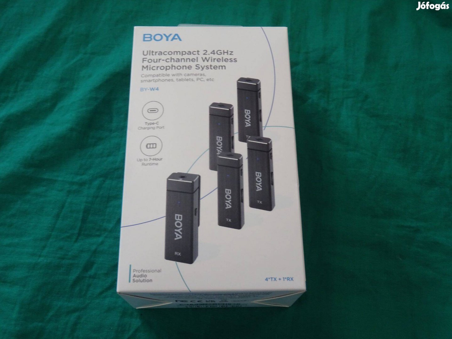 Boya by-W4 kamera, PC és mobil mikrofon, négycsatornás