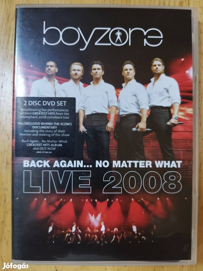 Boyzone - Live 2008 újszerű duplalemezes dvd 