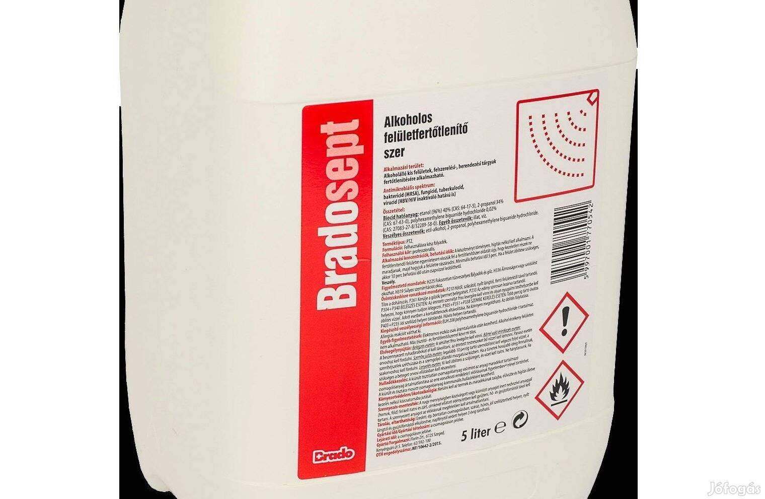 Brado professzionális fertőtlenítő 96% etanol! 1L - 1200 Ft