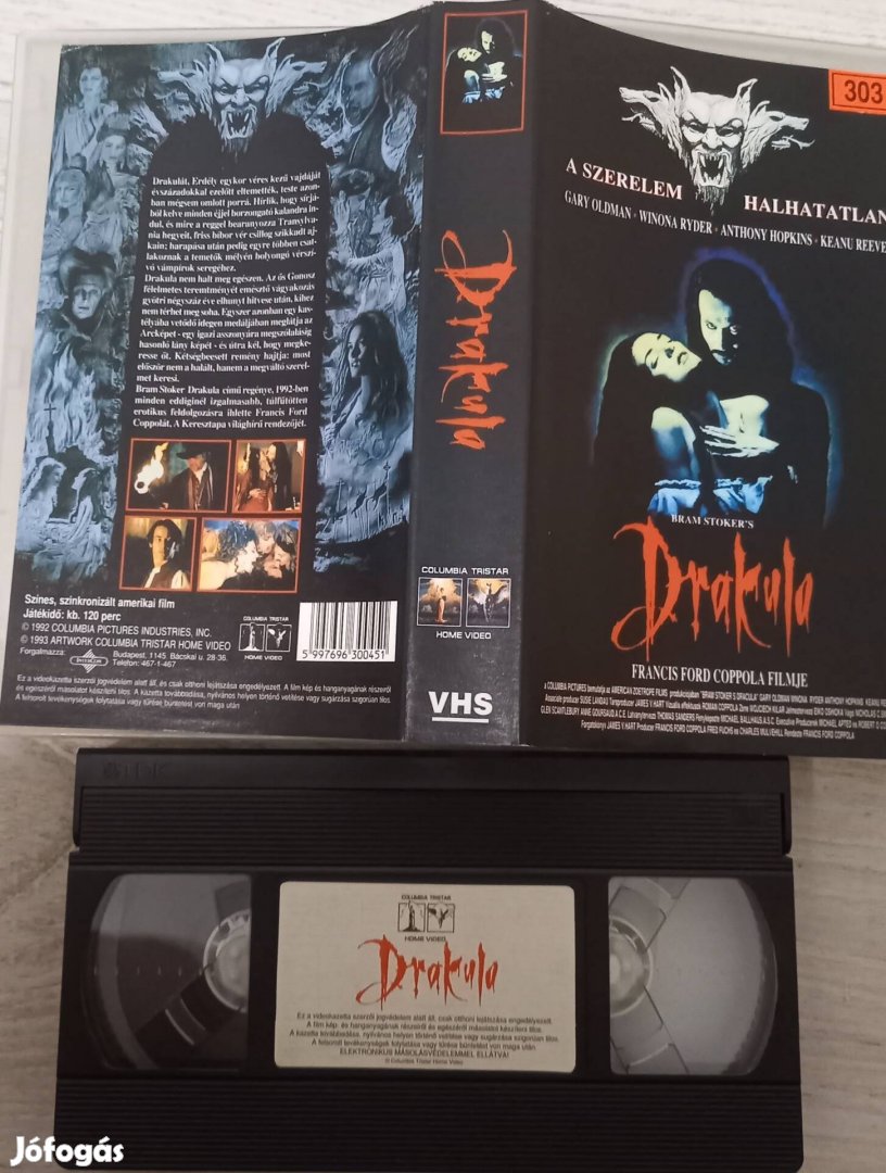 Bram Stoker: Drakula - horror vhs - Gary Oldman