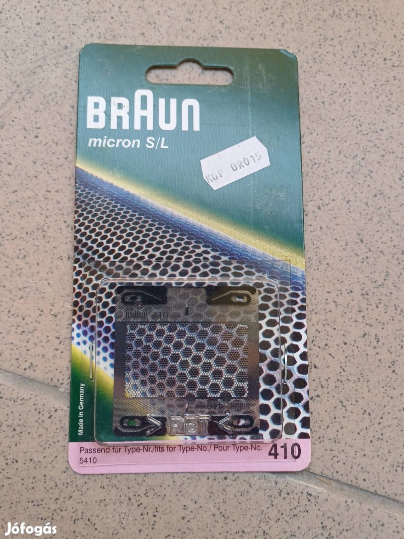 Braun 410 szita micron S/L új, bontatlan gyári csomag