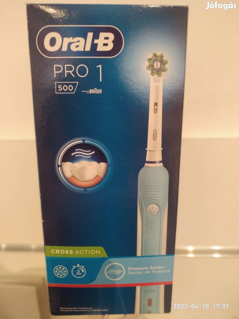 Braun Oral-B Pro1 500 fogkefe világoskék színben új bontatlan 3év gari