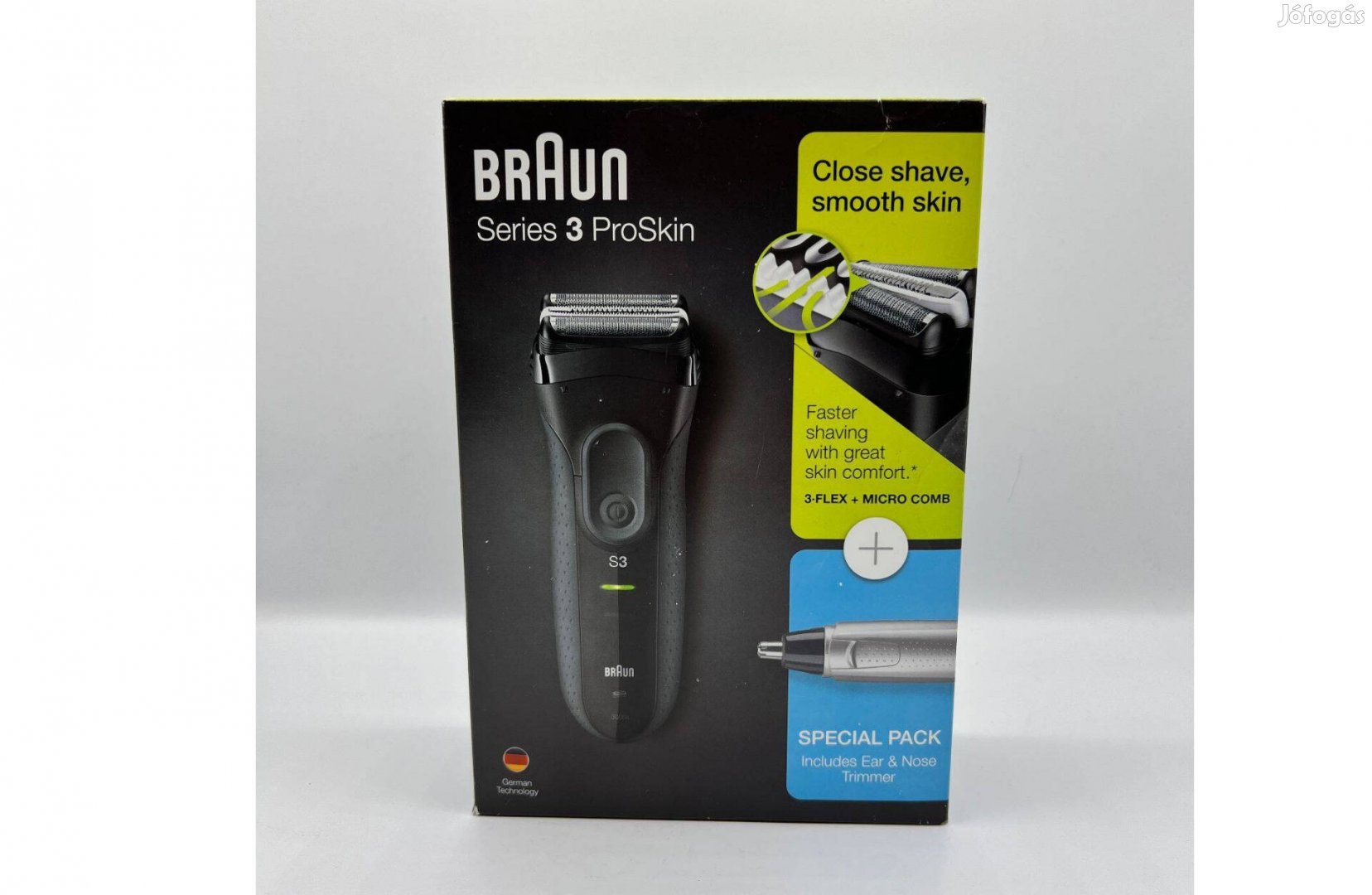 Braun Series 3 Proskin elektromos borotva, orr- és fülszőrnyíró Új