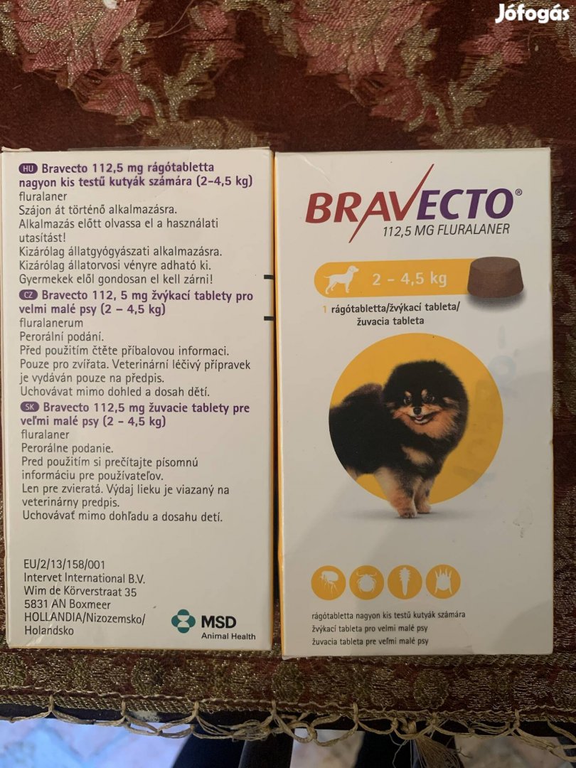 Bravecto tabletta jelképes áron!