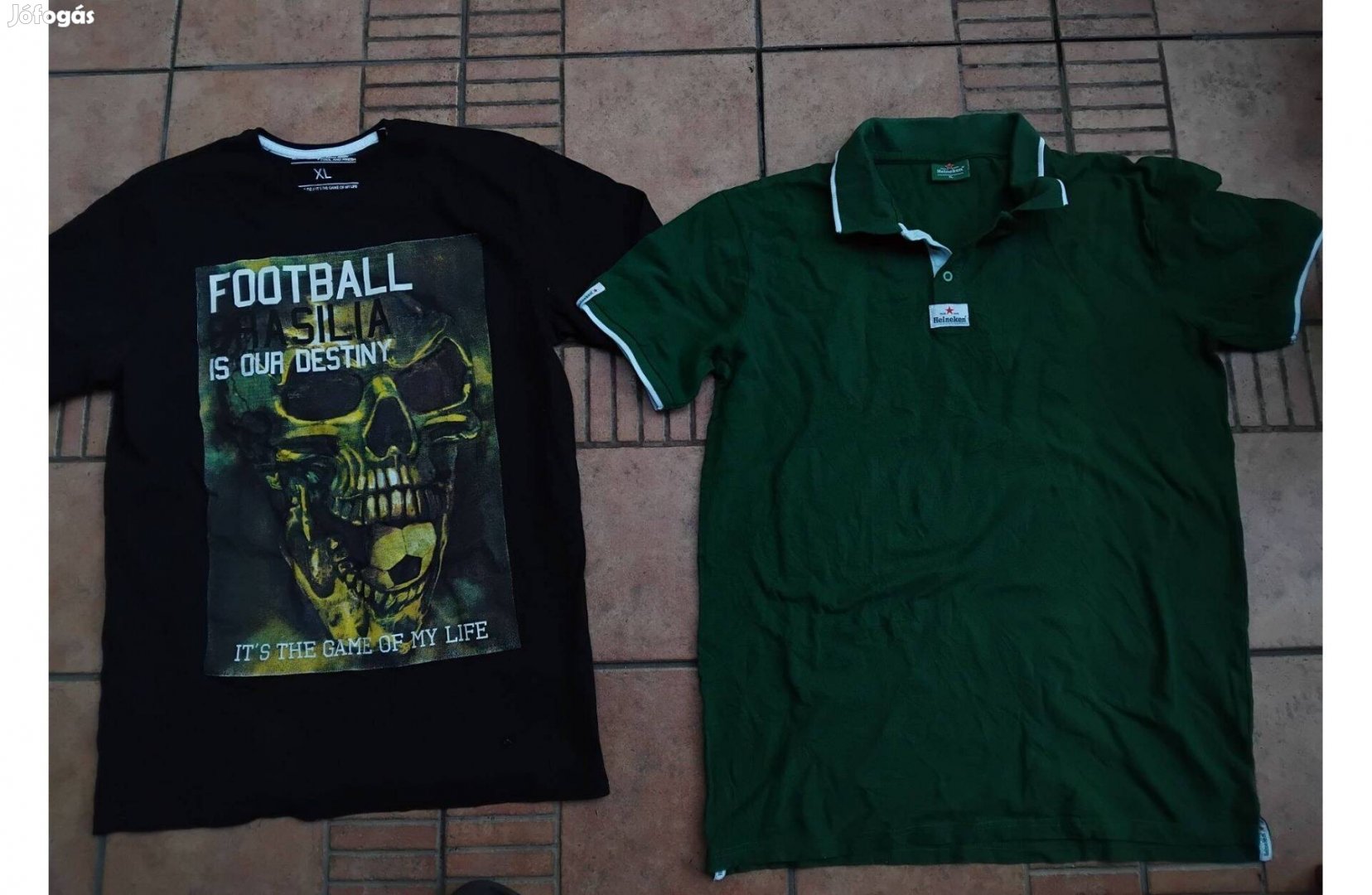 Brazil foci póló Heineken galléros póló XL 2db