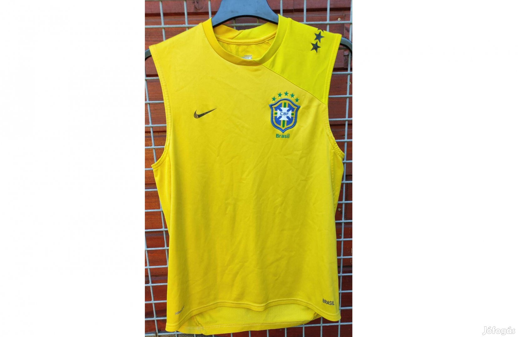 Brazil válogatott sárga eredeti Nike ujjatlan mez (S)