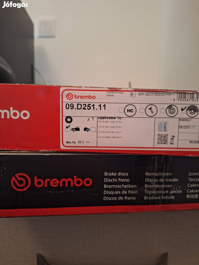 Brembo Féktárcsa 09.D251.11