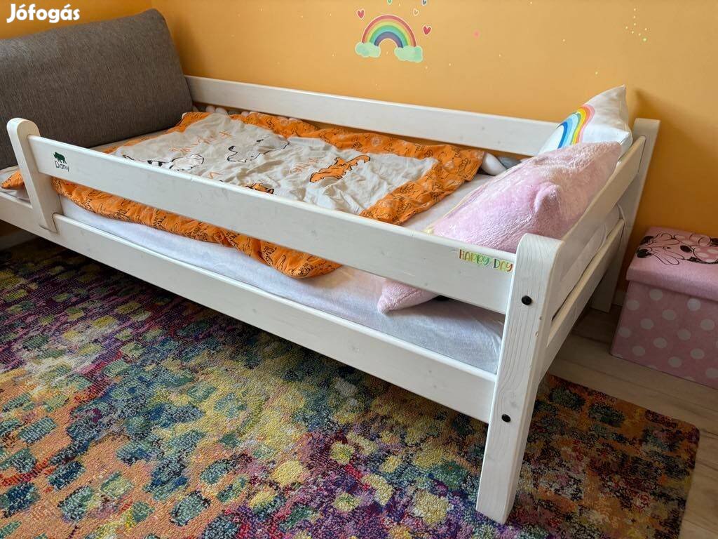 Brendon fenyő ágy gyerek baba gyerekágy leesés gátlóval