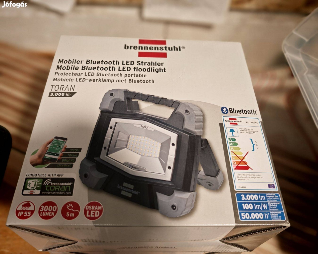 Brennenstuhl toran 3000lm smart BT Led munkalámpa, új