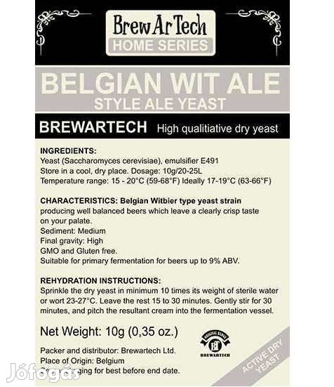 Brewartech Belgian Wit Ale sörélesztő 10g  (2272)