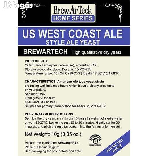 Brewartech US West Coast Ale  Sörélesztő 10g  (2294)